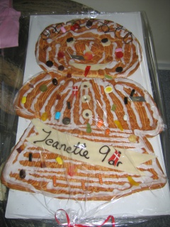 Kage til Jeanettes 9 års fødselsdag
